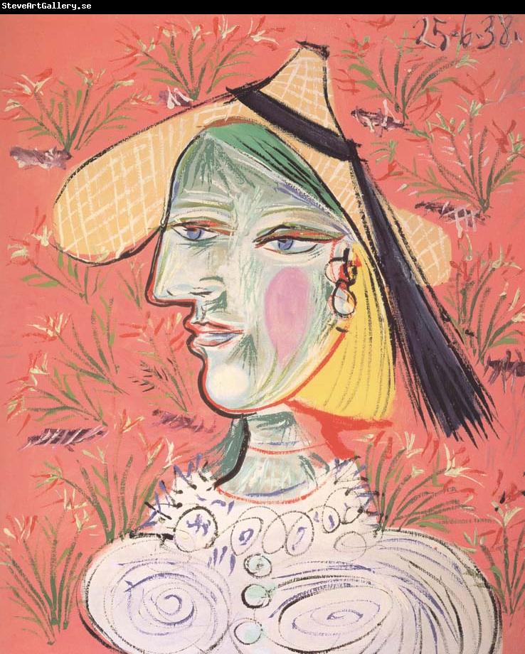 pablo picasso woman in a straw hat